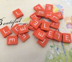 Orange Scrabble Tiles