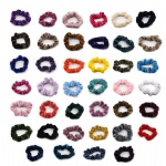 Velvet hair scrunchies